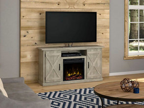 Killian Electric Fireplace Media Console in Ashland Pine