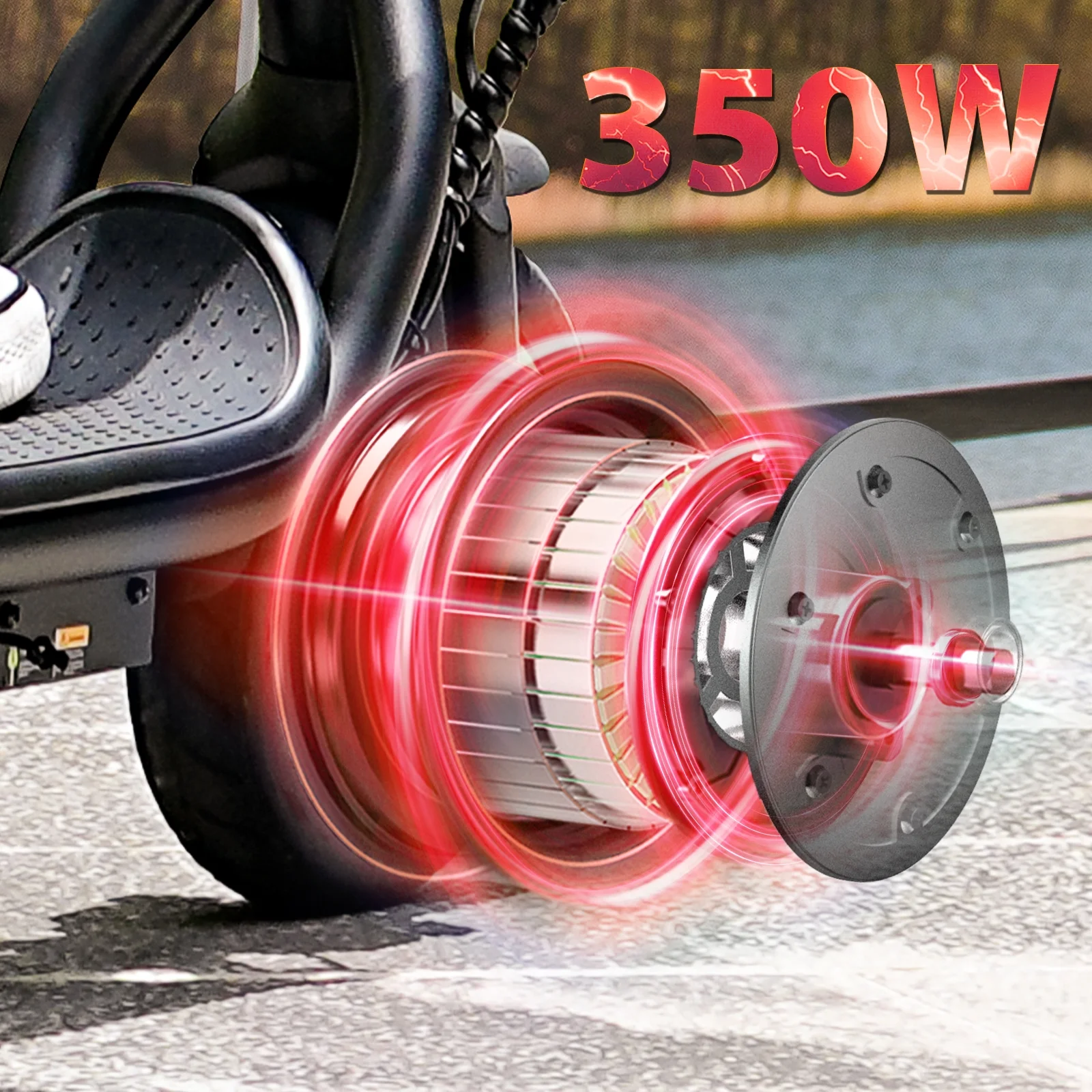 iScooter Electric Scooter Adult, 350W Motor, 21 Miles Long Range, 19 mph & 8.5